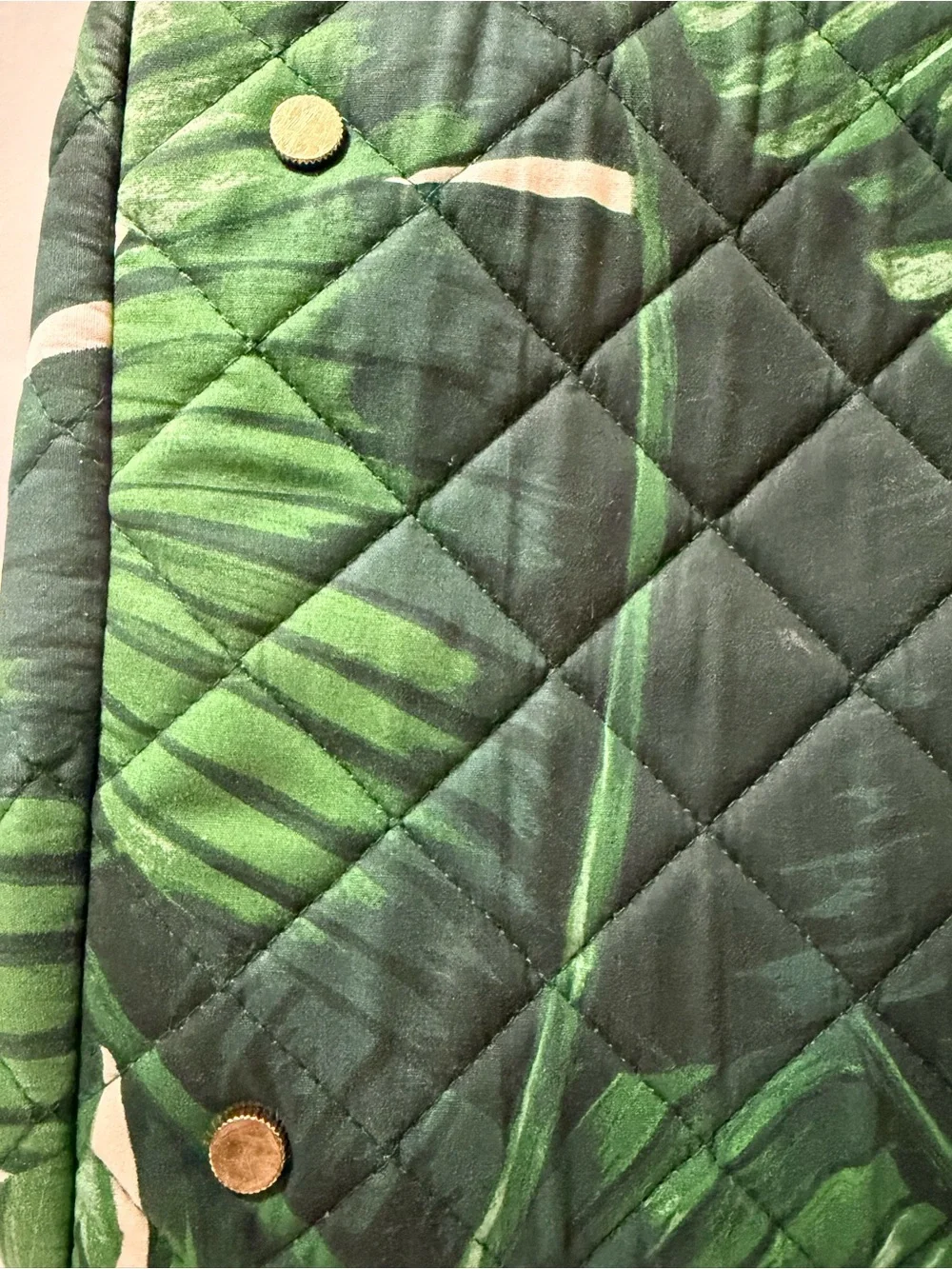 Green Tropical Quilted Tote